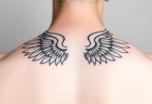 lisa outline with wings tattoo idea