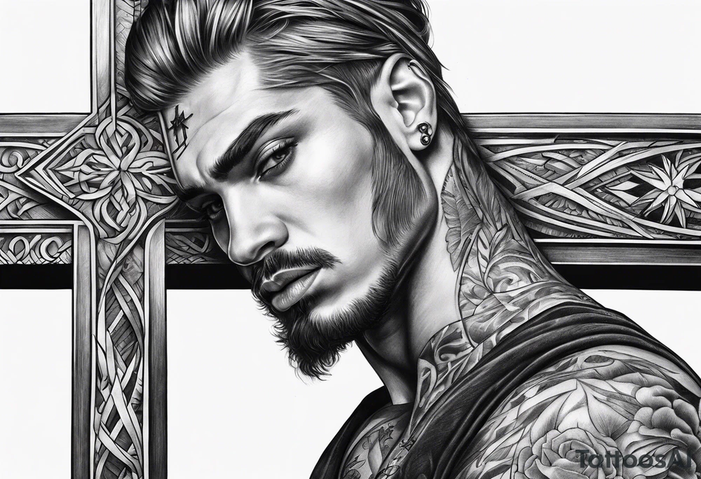 Nailed to cross tattoo idea