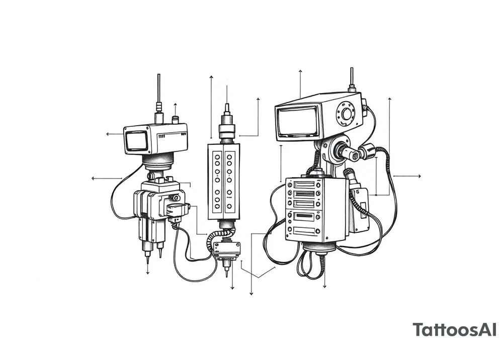 Robots, plc's, ladder logic, electronics, blue prints, tools tattoo idea