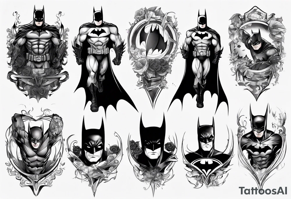 batman gotham sleeve tattoo idea