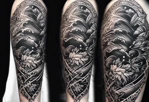 Torch and water tattoo idea