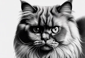 persian cat tattoo idea