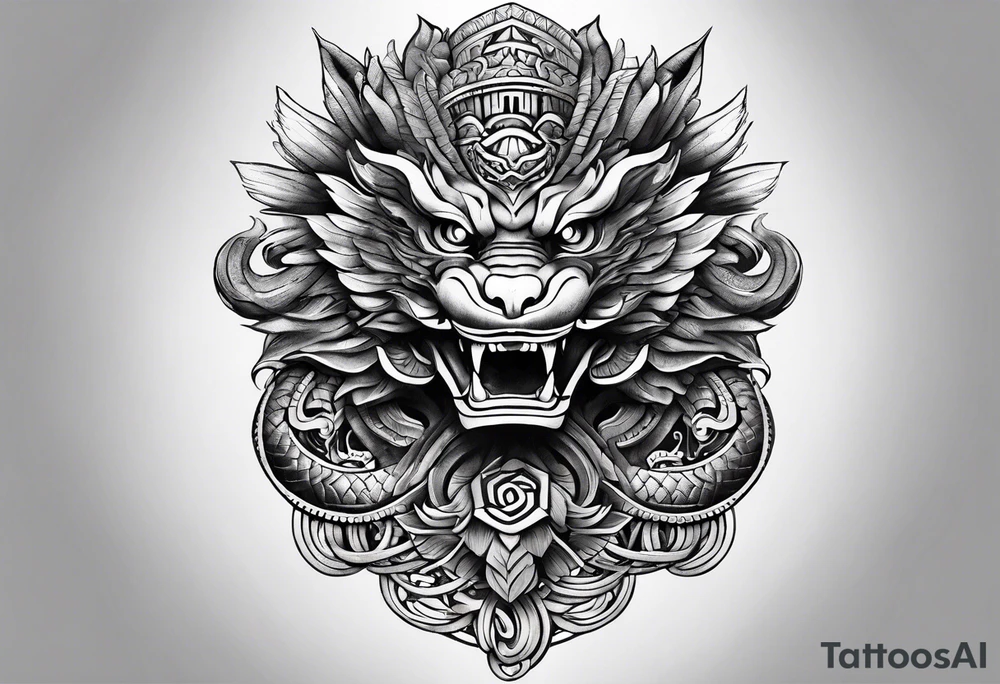 quetzalcoatl sleeve tattoo idea