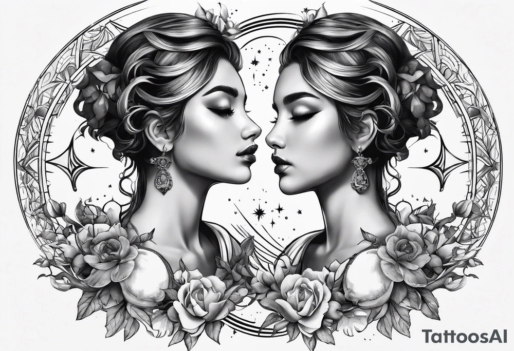 Gemini zodiac tattoo idea