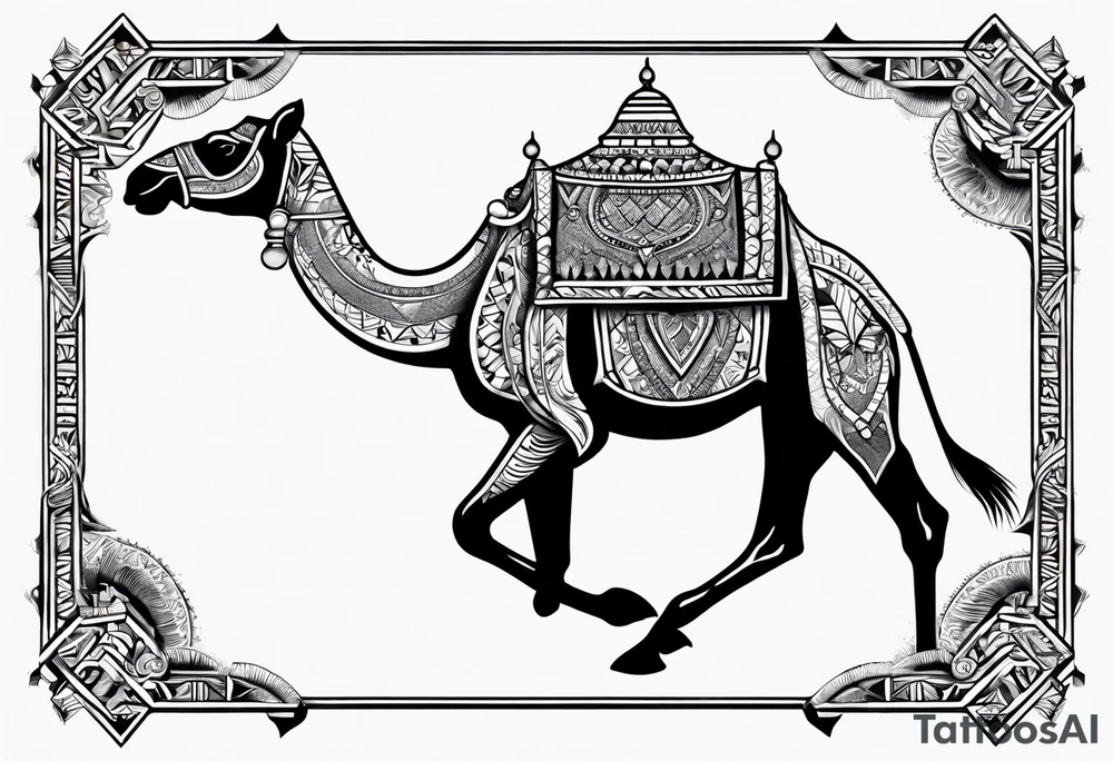 Flying camel tattoo idea