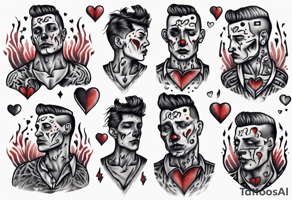 heartbroken man tattoo idea