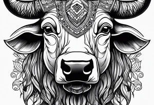 Buffalo head tattoo idea