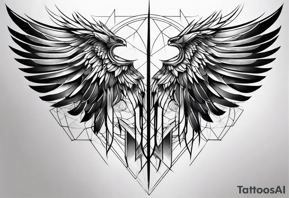 wings tattoo in leg for men tattoo idea