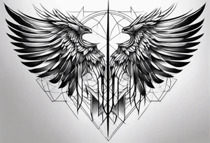 wings tattoo in leg for men tattoo idea