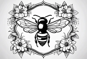 Honeybee abstract tattoo idea