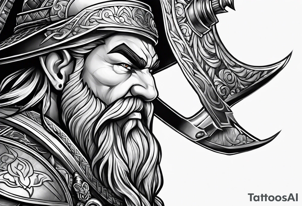 dwarf warrior tattoo idea