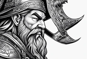dwarf warrior tattoo idea