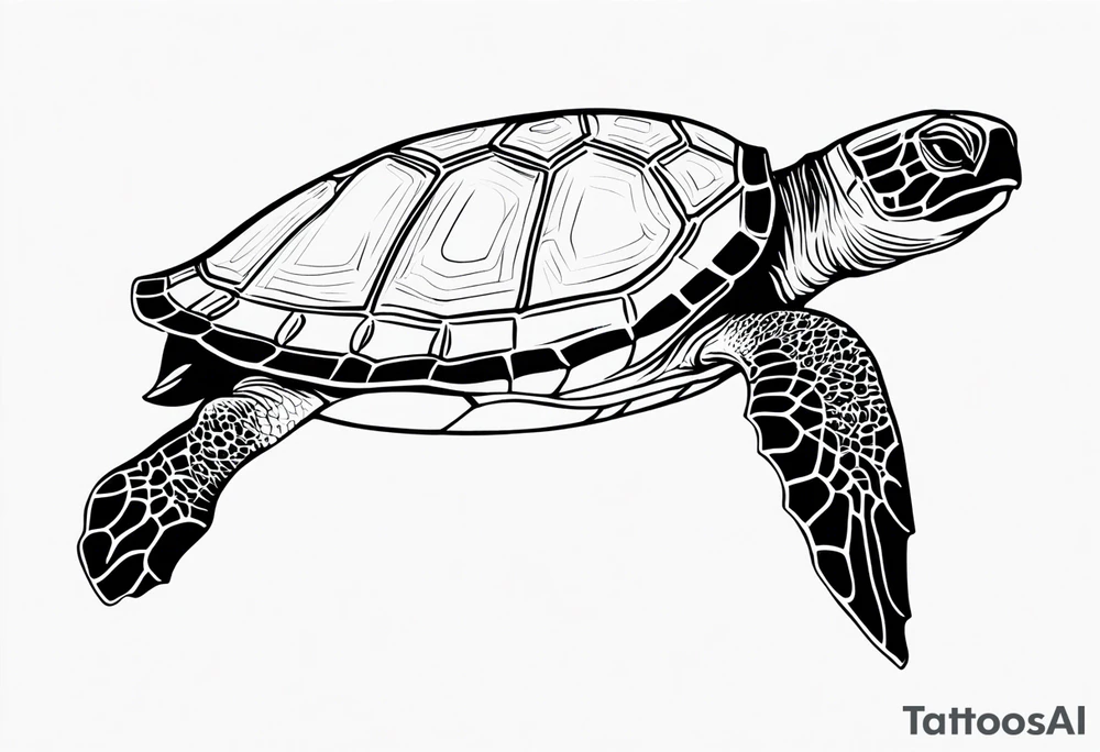 marine turtle tattoo idea