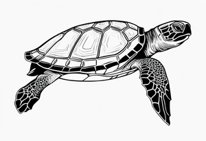 marine turtle tattoo idea