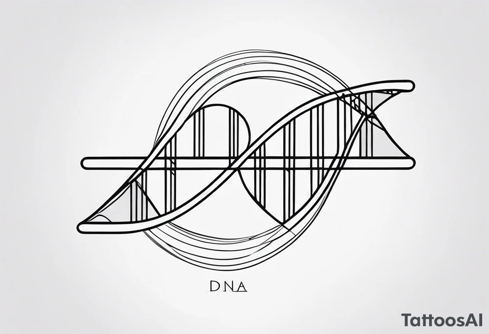 line drawing of dna tattoo idea
