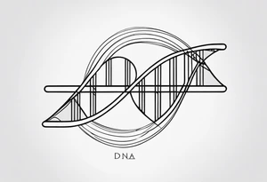 line drawing of dna tattoo idea