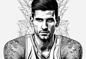 Djokovic com o dedo na cabeça tattoo idea