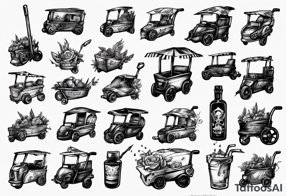 blck cart tattoo idea