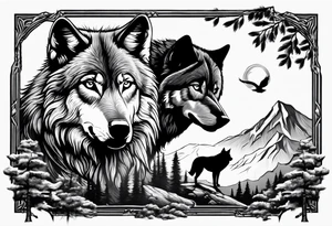 Wolf pack tattoo idea