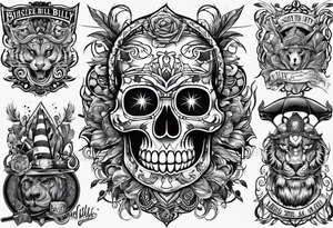 Rock a billy motive tattoo idea