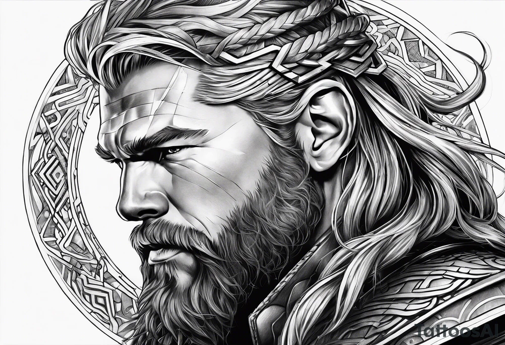 Thor kämpft gegen schlange tattoo idea