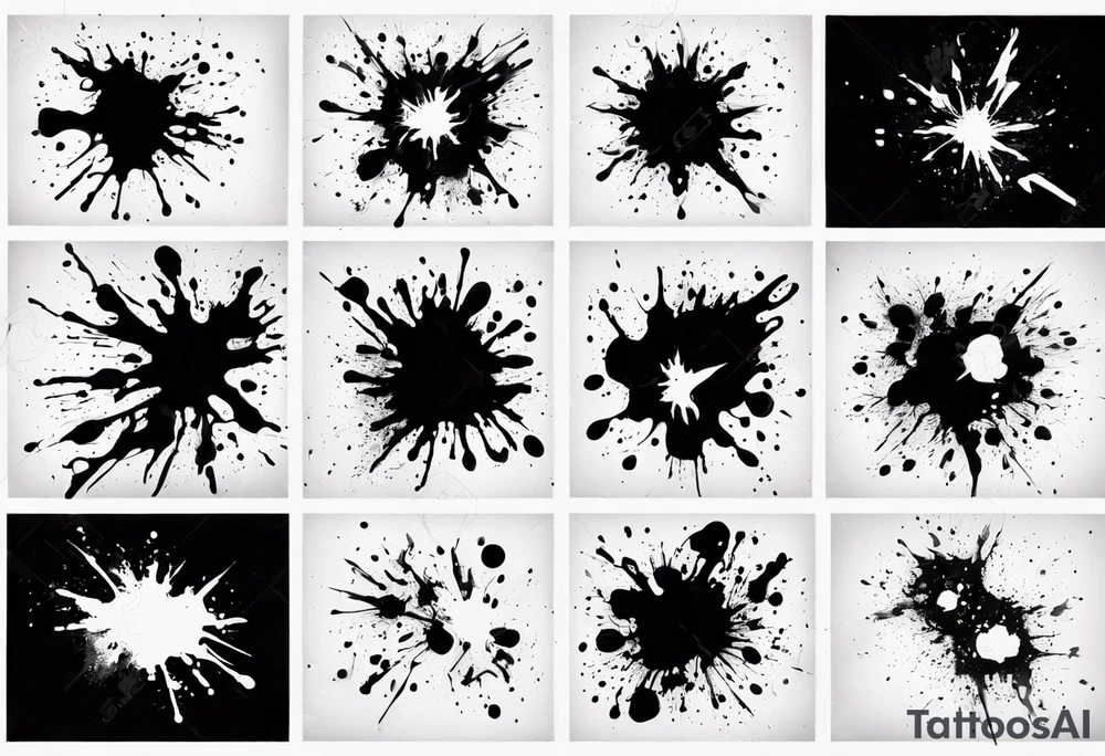Paint splatter on a white canvas tattoo idea