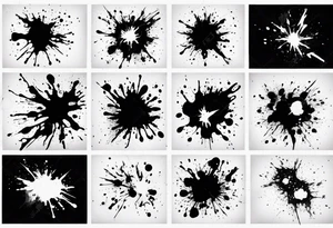 Paint splatter on a white canvas tattoo idea