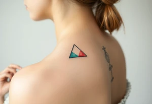 A small tattoo on my wrist to represent my lesbian identity, but in a subtle way. Fine line. Triangle tattoo idea