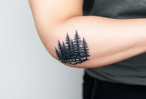 Coniferous forest forearm tattoo sleeve tattoo idea