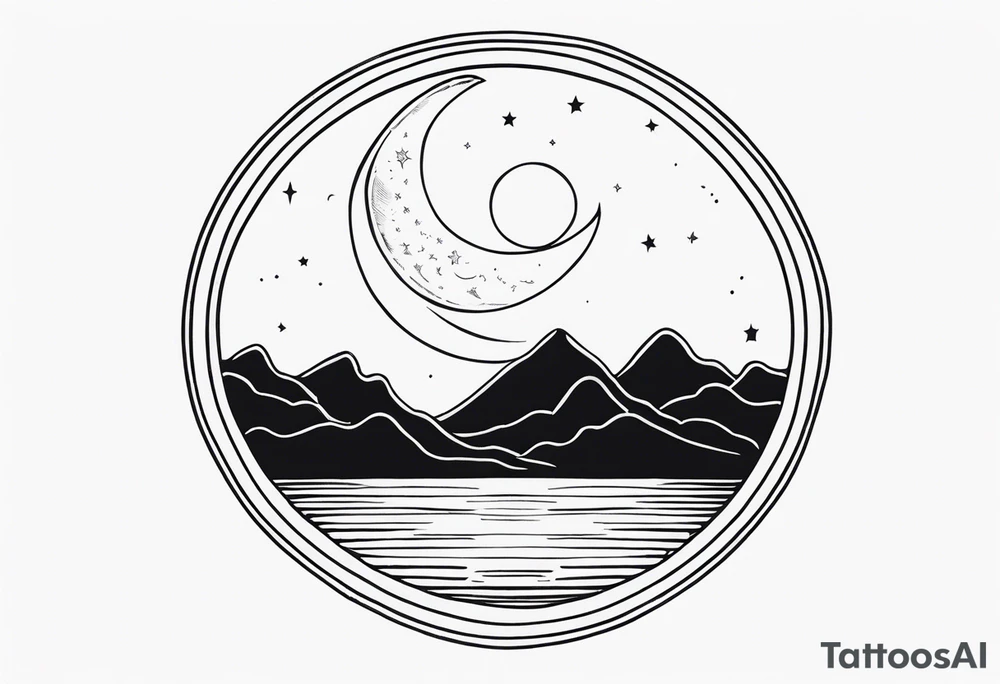 sacred moon tattoo idea
