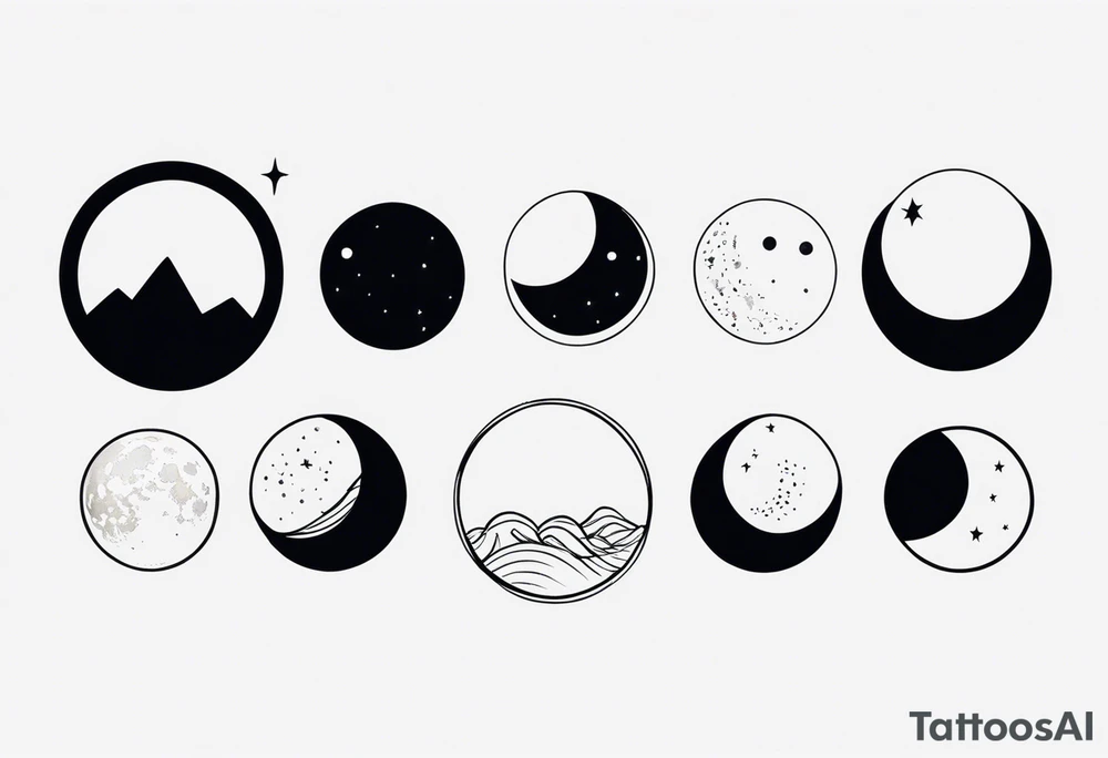 Lunar phases tattoo idea