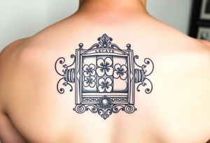 Ornate slot machine with three four leaf clovers tattoo idea