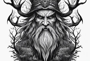 Leshy creepy looming danger tattoo idea