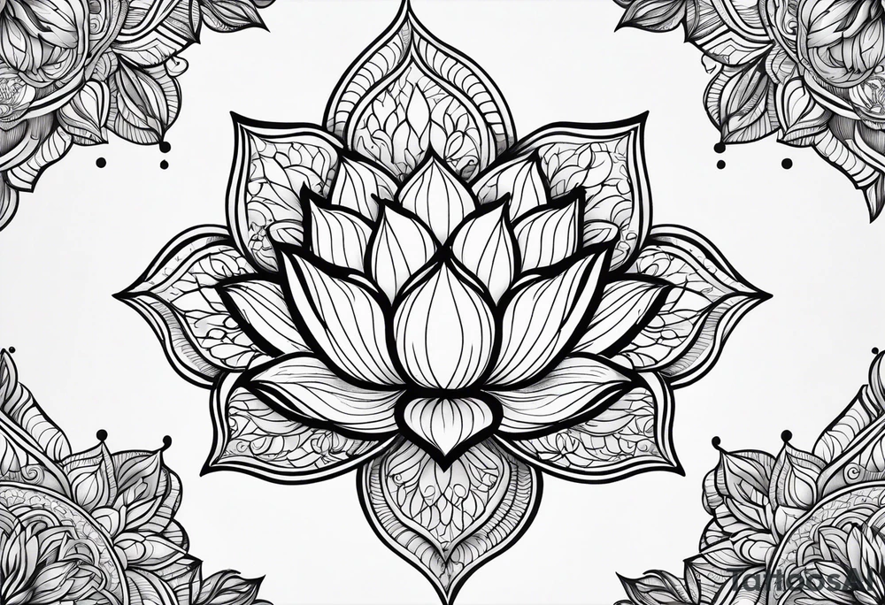 Mandala Lotus tattoo idea