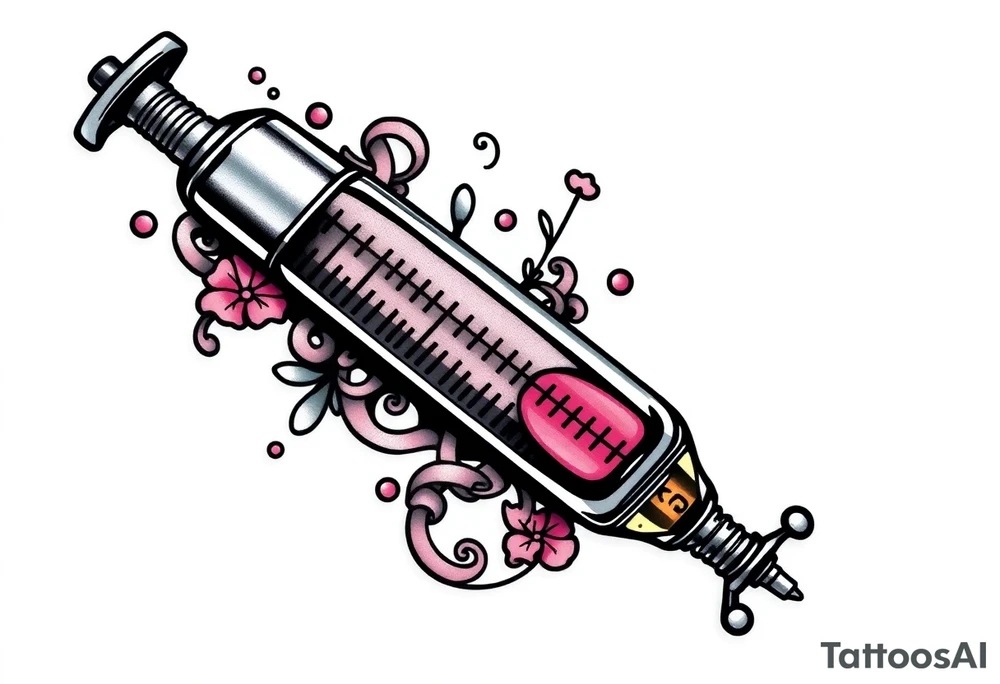 syringe  junkie tattoo idea
