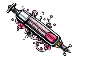 syringe  junkie tattoo idea