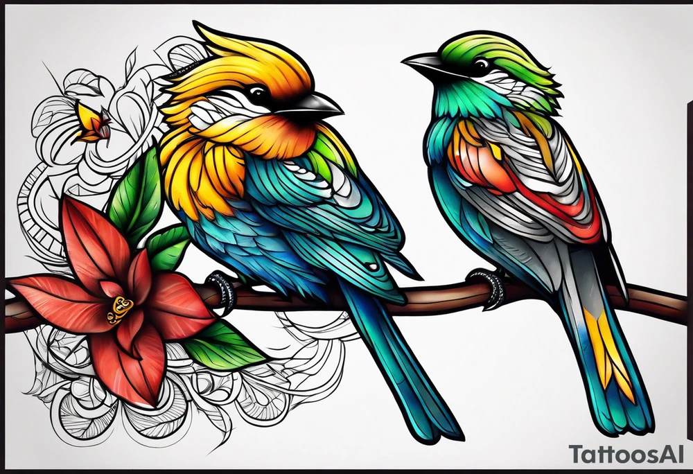 Three little birds Jamaica tattoo idea