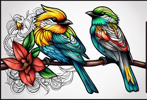 Three little birds Jamaica tattoo idea