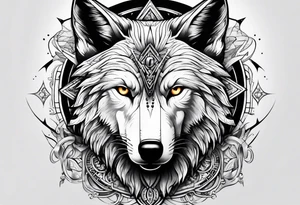 wolfs head tattoo idea