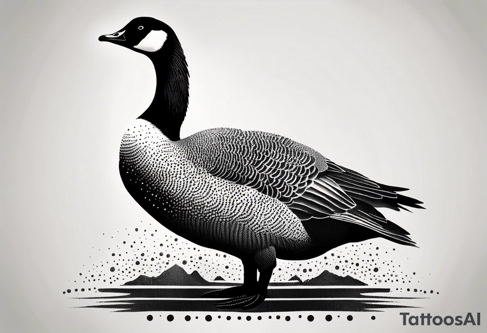 angry canadian goose tattoo idea