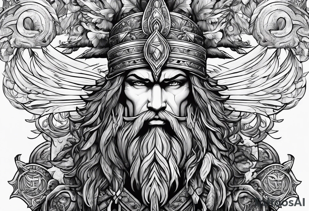 Valhalla mythological tattoo idea
