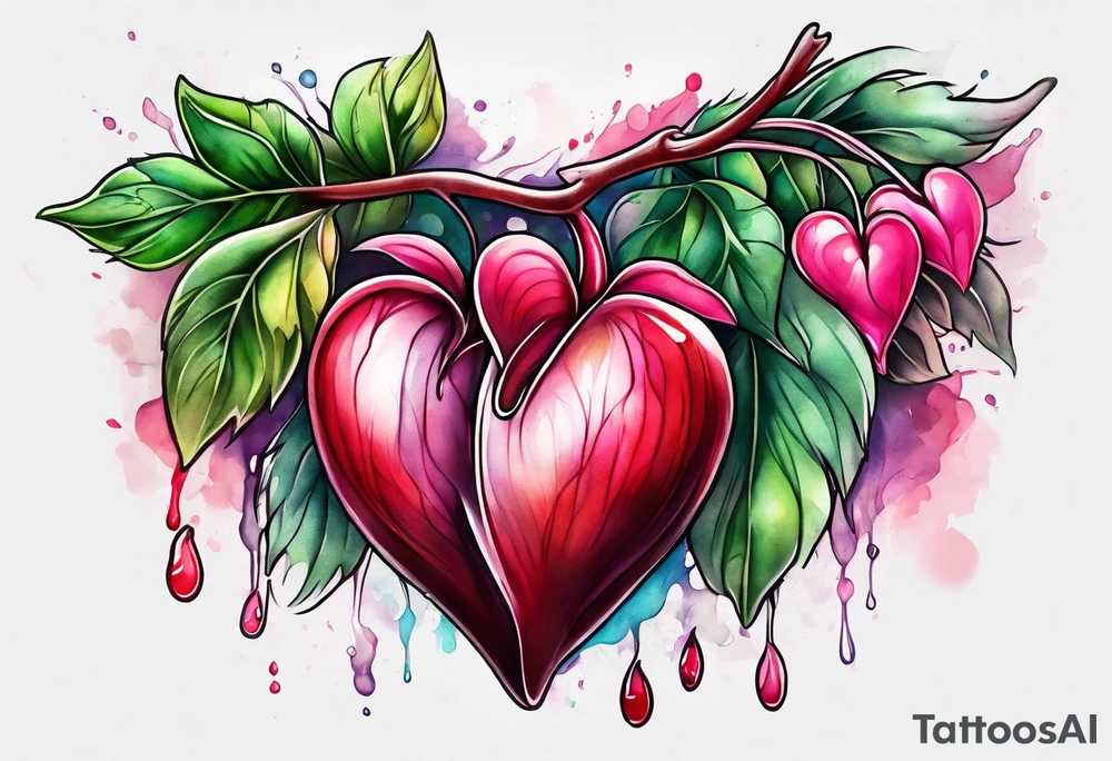 Bleeding heart tattoo idea