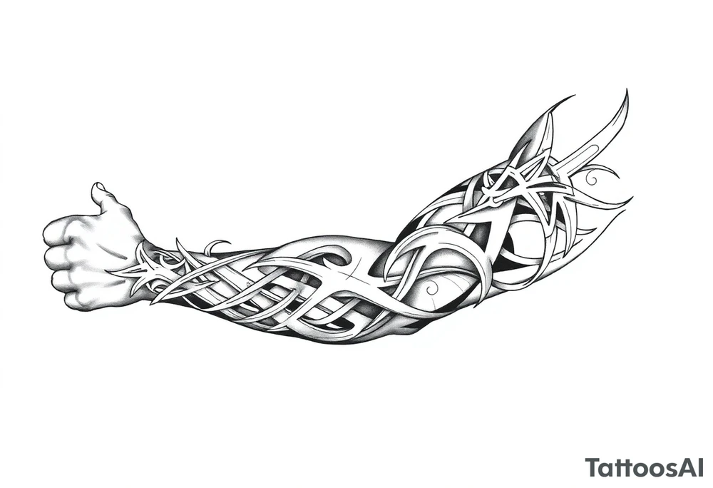Tribal  religious tattoo idea