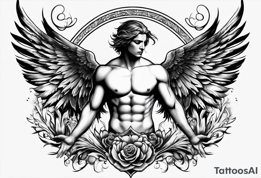 icarus classical design tattoo idea