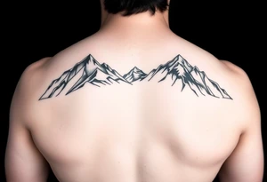 Mountains on arm sleeves snowboarding tattoo idea