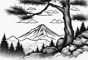 I need a cover-up tattoo. Can you accept the picture to see? I want it to be Treeline and mountain tattoo idea