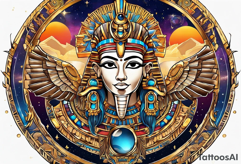 Egyptian gods in space god the sun tattoo idea