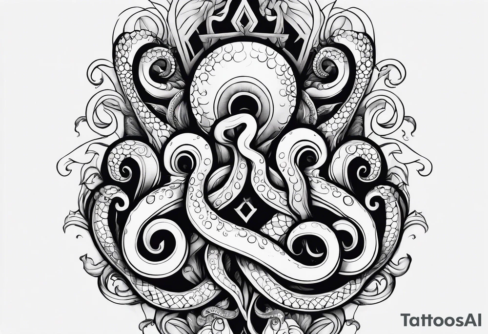 tentacles holding a joint tattoo idea