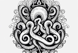 tentacles holding a joint tattoo idea