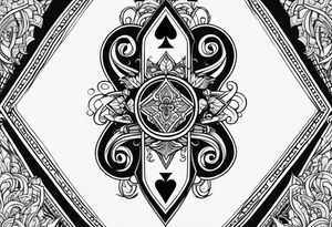 simple,queen of spades,penis tattoo idea